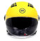 BHR Helm Demi-Jet 834 FLOW - Sommer-Rollerhelm Homologiert ECE 22.06 mit 16 Belüftungslöchern - Vespa-Helm mit Kratzfestem Visier und Mikrometrischer Auslösung - Matt Gelb M
