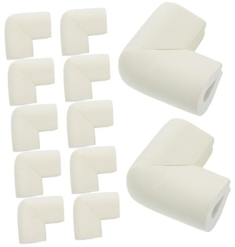 EXCEART 12 StüCk U-FöRmige Eckenschutz Schaumstoff FüR MöBel Und Bilderrahmen, Umzug Verpackung Schutz, Weiß