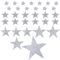 YYlingx 32PCS 5 Sizes Iron On Star Patches Rhinestone Silver Adhesive Applique Adhesive Star Patches Hot Glue Rhinestone Stars Glitter Crystal Patches for Clothing Jeans Repair Decoration DIY