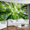 Arsey Wandteppich Wald Sky Wandbehang Natur Landschaft Wandteppiche Aesthetic Wandtücher Wanddecke Wandbespannung Wandtuch xxl Deko Wohnzimmer, Grün, Extra Großer 300x180cm