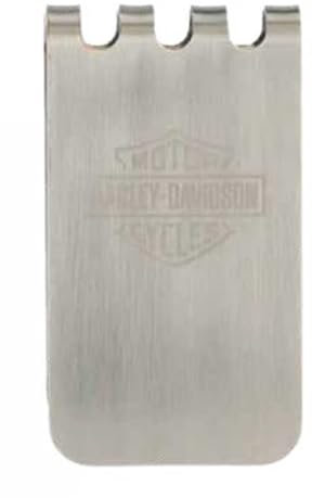 Harley-Davidson B&S Pince à billets en métal pour homme Nickel brossé, Argenté, 2.5 x 1.5