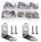 VooGenzek 20 Pièces 25x25x16x2 mm Acier Inoxydable 90 Degrés en Forme de L Support, Support de Coin Équerre, Équerres de Fixation, Support Angle Droit, avec 40 Pièces Vis, pour Bois Meubles Placard