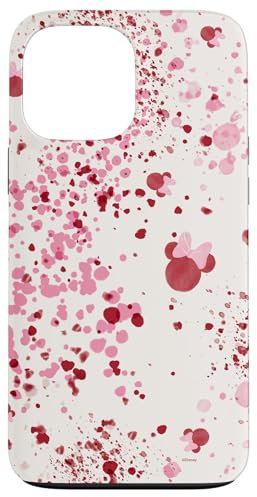 Disney Minnie Mouse Head Ears Pink Abstract Spatter Pattern Case for iPhone 13 Pro Max