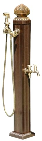 Robinet post-post rétro extérieur, porte-laiton du support de tuyau de jardin, colonne d'eau verticale verticale de jardin de congé