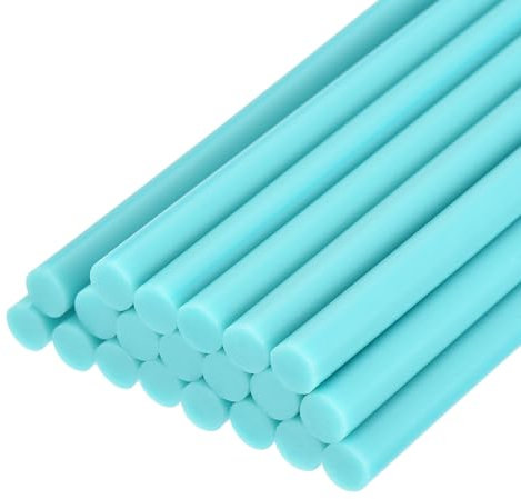 QUARKZMAN 20pz Stick Colla a Caldo per Pistola Colla a Caldo 7mm x 100mm/0,27 x 4 Mini Bastoni di Colla a Caldo Adesiva Azzurro