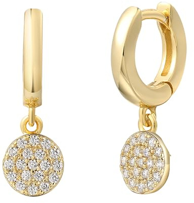 XENOX® POPPY GLITZ Ohrringe - Damen Ohrringe aus hochwertigem 925/- Sterlingsilber mit Anhänger und Zirkonia-Steinen