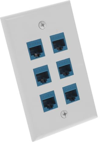 Angoily Easy to Install Wall Ethernet Plate Ethernet Socket Cable Support Corrosion Retaining Clip Suitable for Office Supply
