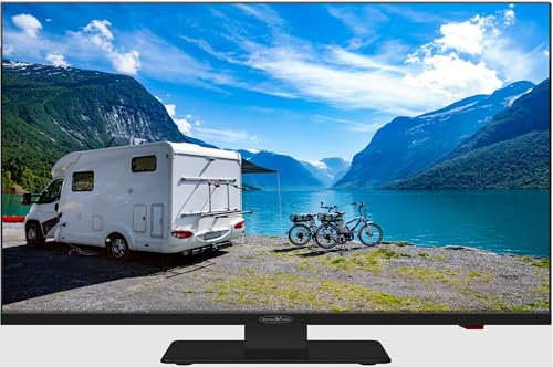 REFLEXION LDDX22IBT-Black Smart LED Fernseher 22 Zoll / 55cm, LG webOSHub, Wohnwagen/Wohnmobil/Camping/Caravan/Boot/LKW TV, Slimline, 12/24/230 Volt, Full HD, Triple Tuner, Bluetooth, WLAN, DVD-Player