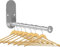 XINYUWIN 2-Abschnitt Einziehbare Kleiderbügel Lagerung, Edelstahl Kleiderbügel Storage Organizer, Kleiderstange Veranstalter Wandmontage Kleber oder Bohren Installation Silber