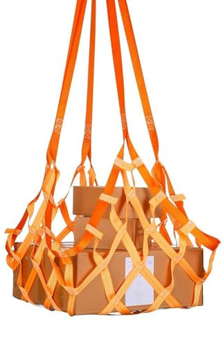 hebe-hebenetz Flaches Polyester-Hebenetz – Hebenetzgurte für Hebezeuge mit einer Tragfähigkeit von 1/2/3 Tonnen – Nylon-Hebenetz mit 10/15/20 cm quadratischem Loch für Industrie, Logistik, Eisenbahn(1