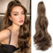 FDEETY Gewelltes Haarteil 60cm Langes Lockiges Haarverlängerung Clip Pferdeschwanz Haarteil Natürlich Aussehend Perücke Voluminös Welliges Haar