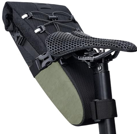 Generisch Biike -Satteltasche | Fahrradbeutel | Kompakte Biike -Aufbewahrungstasche | 5.8L wasserdichte Hintere Lagerbeutel | Durablle Cycling -Sitzpack Mit Reflektierenden Streifen Für Nachtfahrten