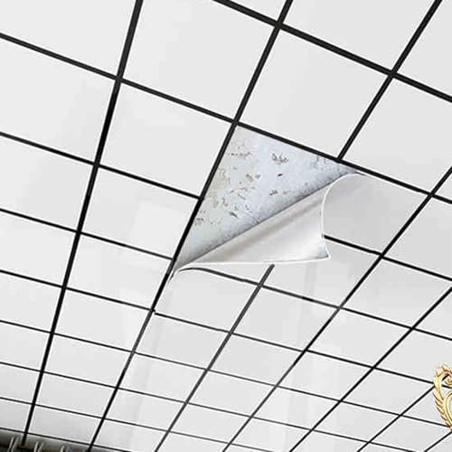 Deckenpaneele deckenplatten Abgehängte Deckenplatten – 5, 10, 15, 20 Stück, Wasserdicht Und DIY-Panel Für Die Innenwanddekoration – Selbstklebende Deckenabdeckungen Für Risse Und Flecken(K,5 pcs)