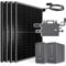 Balkonkraftwerk 2600W Solaranlage mit Speicher 4480Wh, 800W TSUN Micro Wechselrichter WiFi, 4x500W Vollschwarz Bifazial Solarmodule, Photovoltaik PV Anlage mit 2 Stück Marstek Solarspeicher B2500