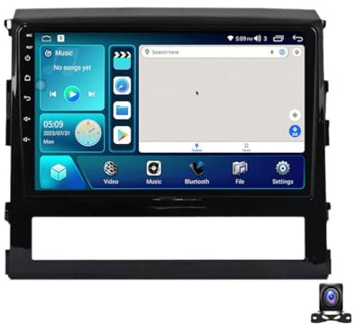 JHYUUKAU Doppel DIN Radio Mit Navi 9 Zoll Autoradio Für Toyota Land Cruiser 200 2015~2018 2 Din Touchscreen MP5 Player Unterstützt Lenkradsteuerung Carplay/Auto FM/RDS DSP Radio,4 core m100s 1g+32g