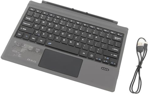 XUXHOU Tastatur Ultra Schlank Tragbar mit Touch Panel für Pro 3 4 5 6 7, Mechanische Tasten Zum Weichen Schreiben, 5.0, Geeignet für Tablet-Benutzer, Schwarz