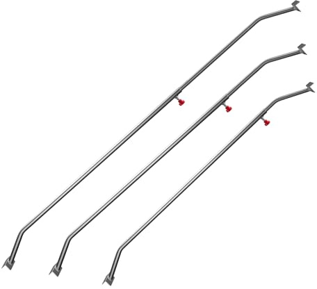 Wiltec 2X Soportes para Lonas de Remolque 108-150 cm, Barras de Aluminio Ajustables para Cubiertas de Remolque, tensores para toldos Planos