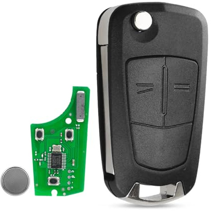 2-Button Filp Key Fob for Vauxhall Corsa D 2007-2014, Meriva B 2010 -2014 | Fit for Delphi System, Complete Remote Control key with PCF7941 Chip, Car Owners Replace or Add Spare Key