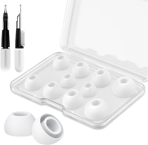 Lukvcoe 5 Paar Ohrstöpsel Ear Tips für Pro 3 - (Weiß/Assorted) | Passgenau, Einfache Montage,Hochwertiges Silikon, Geräuschisolierung, Abriebfest, Ergonomischer Komfort, Kopfhörer erneuern