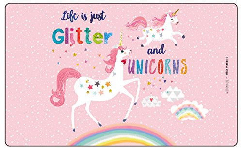Frühstücksbrettchen 'Glitter&Unicorns'