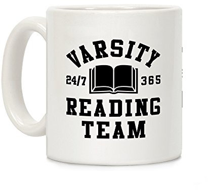 LookHUMAN Varsity Reading Team White 11 Ounce Ceramic Coffee Mug