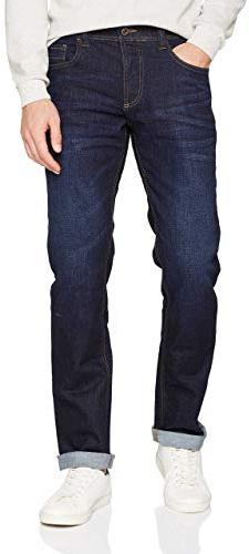 camel active Herren Regular Fit 5-Pocket Jeans aus Baumwolle Dunkelblau, menswear-33/34