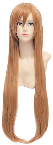 Baisheng Schwert Art Online Asuna 100 cm Braun Gerade Lange Synthetische Volle Cosplay Kostüm Anime Perücke (100cm-braun)