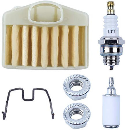 Haishine Air Fuel Filter Bar Nuts Spring Spark Plug Kit for Husqvarna 362 365 371 372 Chainsaw #503814502 Parts