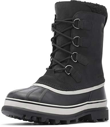 Sorel Caribou WP, Stivali da Neve Impermeabili Uomo, Nero (Black/Dark Stone), 41 EU