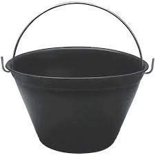 SECCHIO PER MURATORE IN PVC NERO Misura 34 cm.