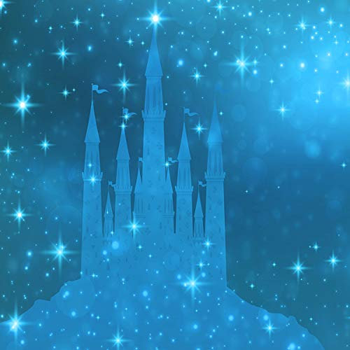 Forwall Fototapete Vlies Tapete Prinzessin Kinderzimmer - Mädchen Schloss Blau Moderne Wanddeko Wandtapete für Kinder 12541VEXL 208cm x 146cm