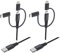 ProUser 3-in-1 USB-Kabel-Set: 2er Pack: 50+100cm, Lade und Datenkabel der Spitzenklasse, 3A Schnellladen, unterstützt Power Delivery, iPhone13, Samsung, Huawei, Powerbank etc. Laden