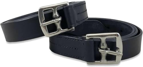 Avon Equine Steigbügel Leder Schwarz & Braun (116,8 cm bis 142,2 cm) (46 Zoll, Schwarz)