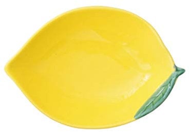 UPKOCH Ceramic Appetizer Plate Lemon Plate Dessert Plate Salad Pasta Bowls Food Serving Tray for Fruit Cheese Dessert Snack