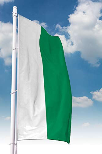 Deitert Bundesland-Flagge Sachsen – 150x400 cm Sachsen Fahne ohne Wappen im Hochformat, Hissfahne aus reißfestem Polyester
