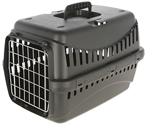 Kerbl Pet 81332 Transportbox Expedion Eco Metalltüre 45x30x30cm, schwarz, 1 kg