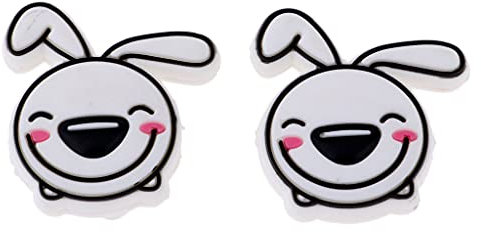 Sharplace 2 Tennisschläger Stoßdämpfer Vibrationsdämpfer, weißer Hase