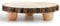 Frcctre 11 Inch Wooden Cake Stand, Round Wooden Cupcake Pedestal, Paulownia Wood Slice with Legs, Rustic Cake Holder and Plant Stand