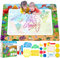 Purpledi Alfombra de Dibujo Agua - PVC, Doodle Alfombra Mágica, 120 * 90 cm esteras Pintura con 7 Colores, Juguete Educativo Regalo para Cumpleaños Navidad