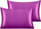 NTBAY Silk Satin Pillowcases - Satin Pillowcase for Hair and Skin, Pillow Cases 2 Pack with Envelope Closure, 50x75 cm, Purple