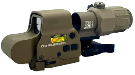 Viseur réflexe 558 vert à point rouge + loupe G33 x3, vue hybride holographique optique avec loupe G33, multiplicateur de retournement à dégagement rapide