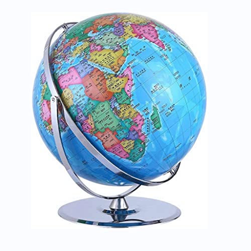 HRTC globus Geografischer Globus für Erwachsene mit stabilem Stahlständer, 16,5-Zoll-Großer Globus für Erwachsene, 720 ° drehbarer Weltglobus Praktisches Lehrbuch