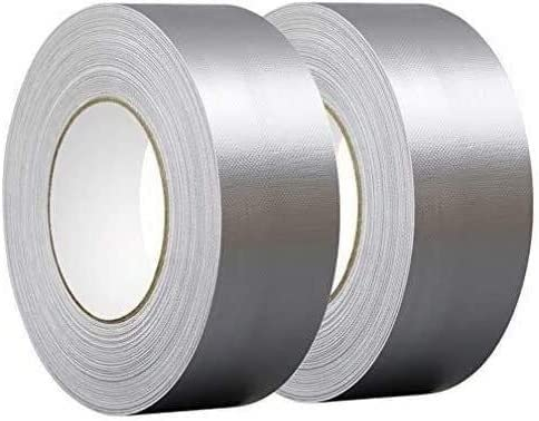 Paketklebeband Packband 2 Rollen Starkes, strapazierfähiges Silberrohr, for Abdichten von Rissen, Löchern in Zelten, Festzelten, gewerblichen Projekten, Haus- und Gartenreparaturen, Wartung, 50 mm x 5