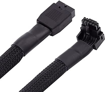 xiwai Stecker auf Buchse nach Oben abgewinkelt 90 Grad Verlängerung 12VHPWR ATX3.0 PCI-E 5.0 Power Modular Kabel für 3080 3090TI PSU 16Pin 12+4P Grafikkarte