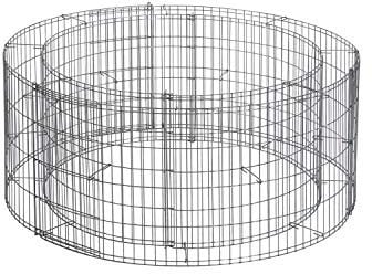 bellissa – Gabionen-Feuerstelle Gerüst Steckset - Gabionengerüst zum Befüllen für offene Grillstellen - Zusammensteckbar, wetterfest & hitzebeständig ideal für Garten & Outdoorbereiche - 92x40cm