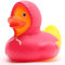 Canard de bain à capuche avec porte-clés canard de bain Rose 8 cm