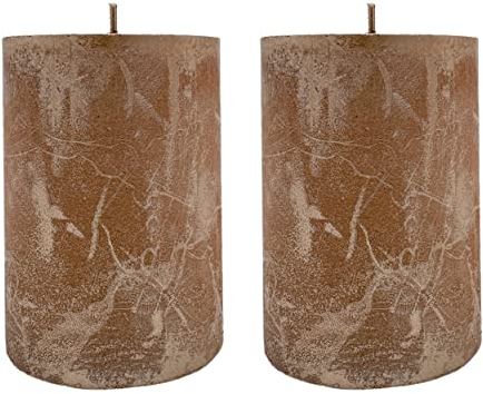 Knüllermarkt 35231 I Stumpenkerzen Bonze 2er Set Kerzen Dekoration deko gemütlich Flair Gestecke Gesteck Advent Adventskranz Weihnachten Hochzeit Tischdeko