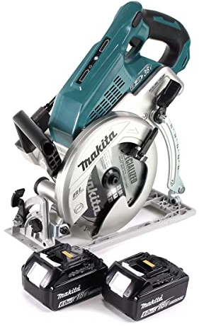 Makita DRS 780 G Akku Handkreissäge 36V (2x18V) 185 mm Brushless + 2x Akku 6,0Ah - ohne Ladegerät