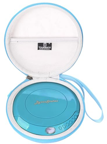 CD Player Case Compatible for ByronStatics PCD220B/GPX PCB319B/PC332B Products Portable Disc CD Player, Travel Carrying Stoarge Holder for Arafuna/MEGATEK/Deluxe Products(Blue)