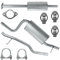 Polmo Schalldämpferset Auspuffanlage Auspuff für Focus 3 III MK3 Kombi 2012-06/2019 1.0